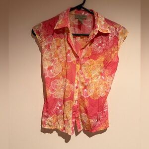 ie anthropology brand, nylon retro 60s look top